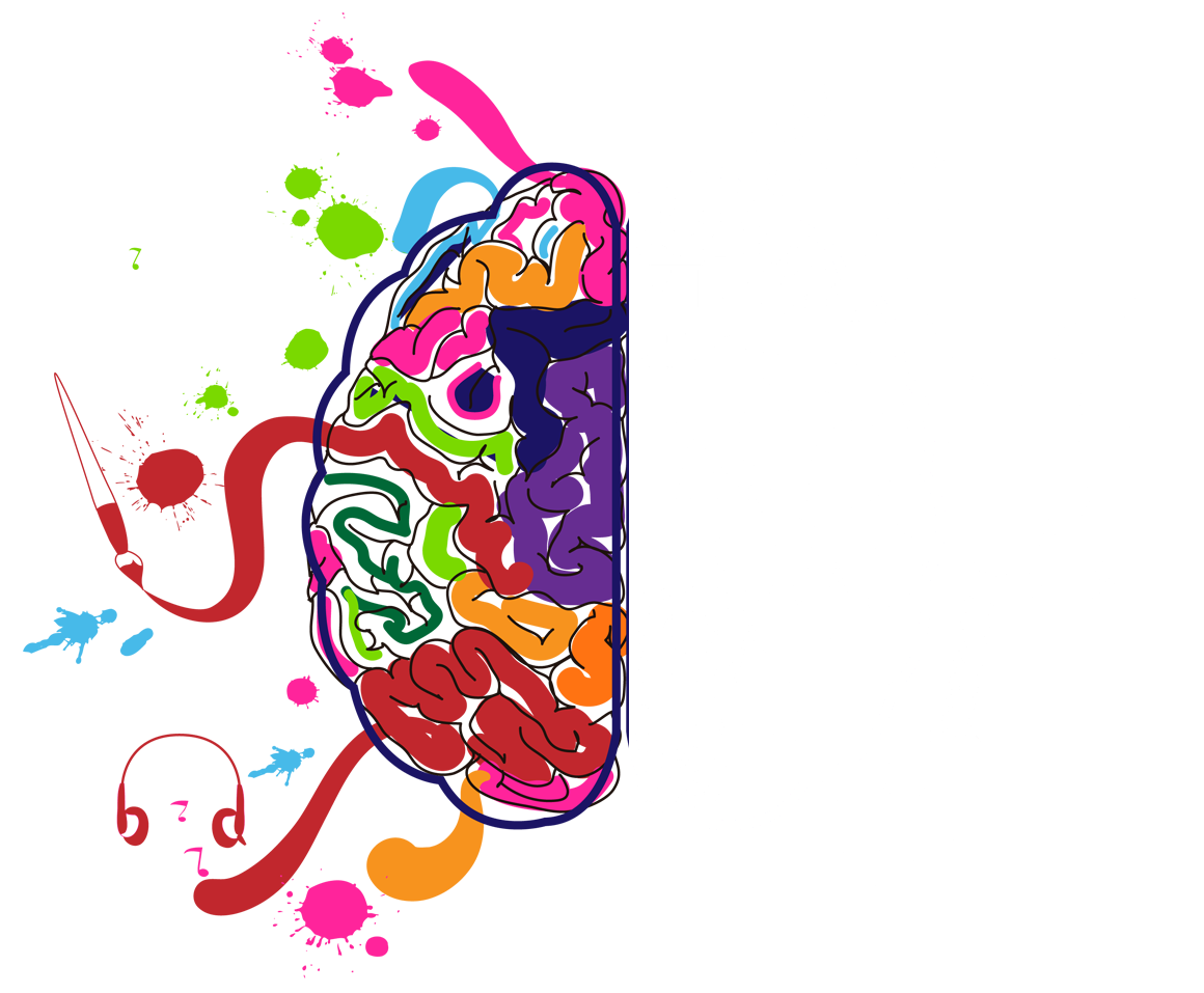 Right and left brain illustration